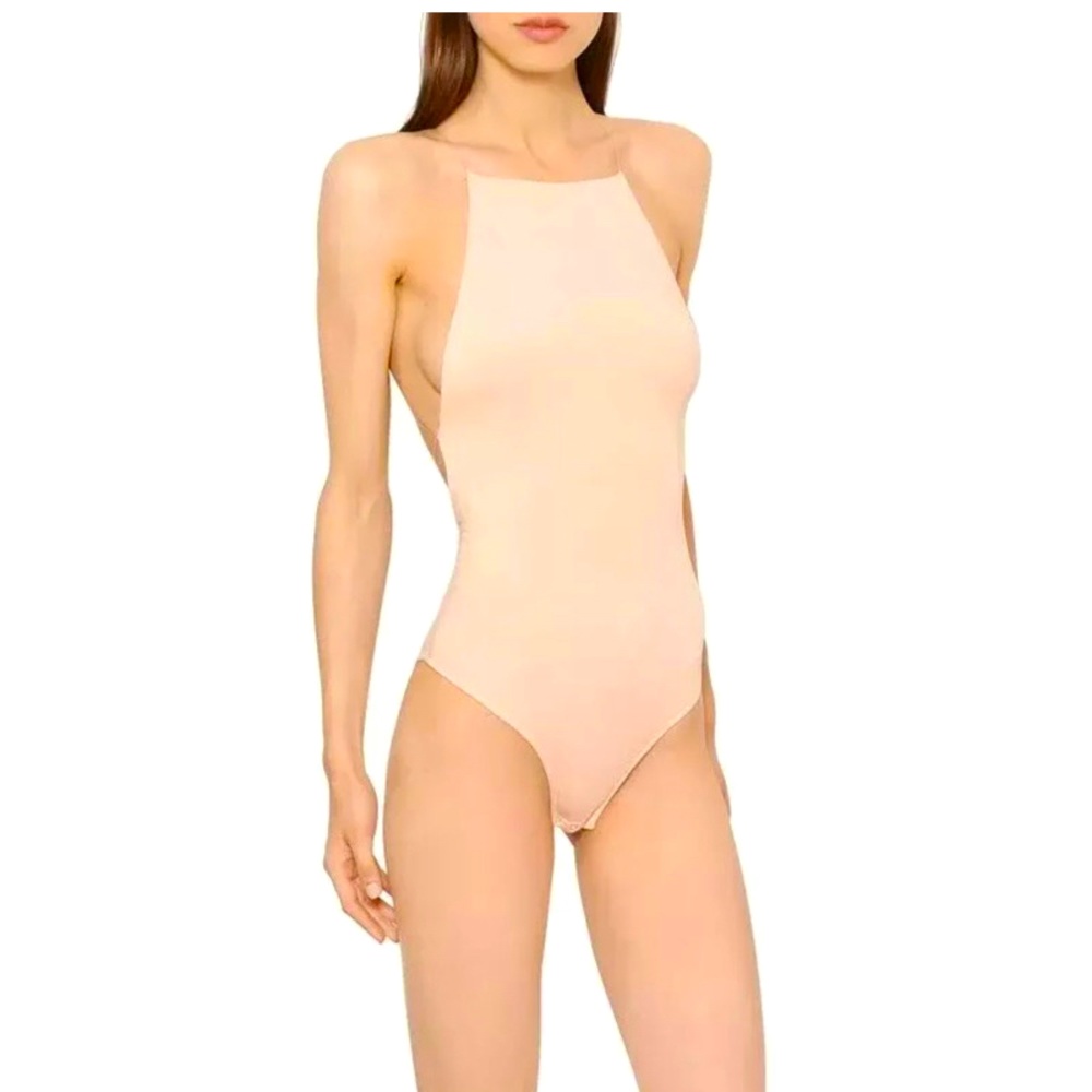 T by Alexander Wang Pink Strappy Back Bodysuit